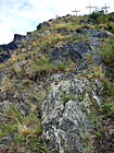 Výrazný rulový skalní ostroh nad řekou Labe se třemi kříži na vrcholu, které jsou zde historicky doloženy již od roku 1587. Nabízí se odsud velmi dobrý rozhled na celé zdejší údolí Labe v Bráně Čech včetně okolních kopců Českého středohoří.

