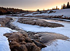 Roklanský potok v zimě, Šumava.