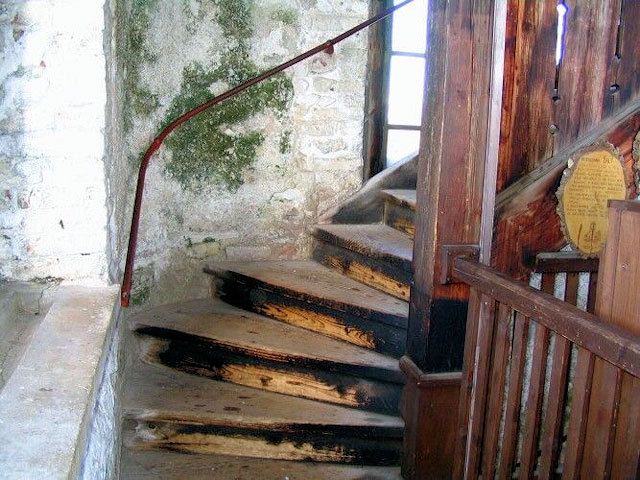 Rozhledna Žalý - schodiště na vyhlídkový ochoz