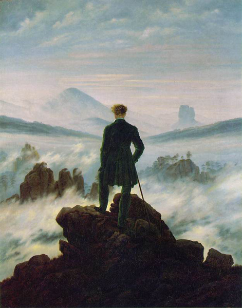 Obraz Poutník nad mořem mlh od Friedricha