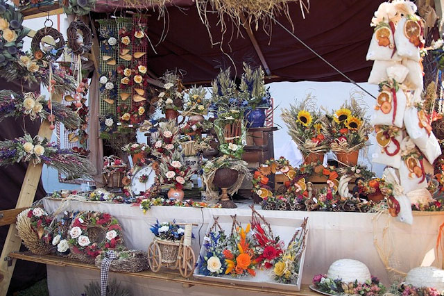Selské slavnosti Holašovice - prodej sušených květin