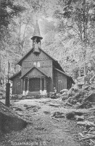 Stožecká kaple na historické fotografii