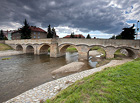 Most byl postaven v r. 1592 a dnes je nejstarším funkčním kamenným mostem na Moravě. V délce 60 m překlenuje řeku Moravu. Prostřední pilíř je osazen sochou sv. Jana Nepomuckého – odtud název mostu Svatojánský. Kulturní památka.

