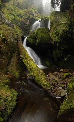 Vodopády Bílé Opavy - horní vodopád, Karlova Studánka