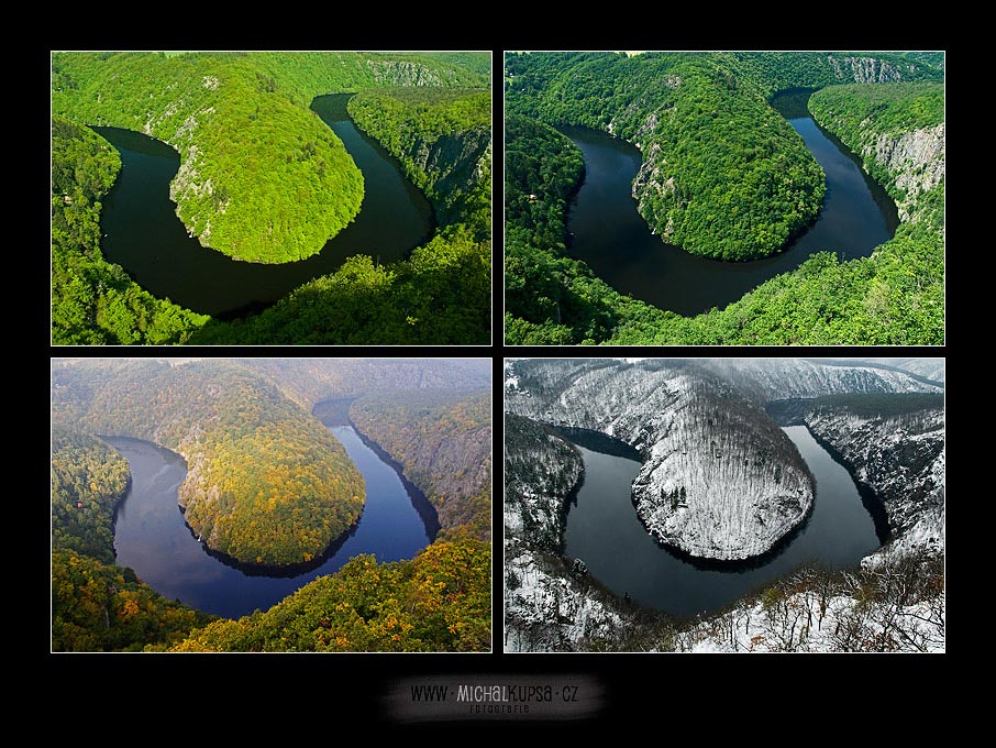 Vyhlídka Máj – 4 roční období | kaňon řeky Vltavy, Teletín